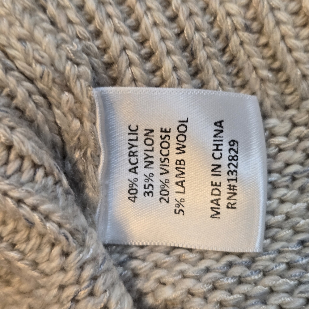 LOVERS + FRIENDS Stone Turtleneck Lightly Distressed Sweater Cozy Neutral - Picture 9 of 11